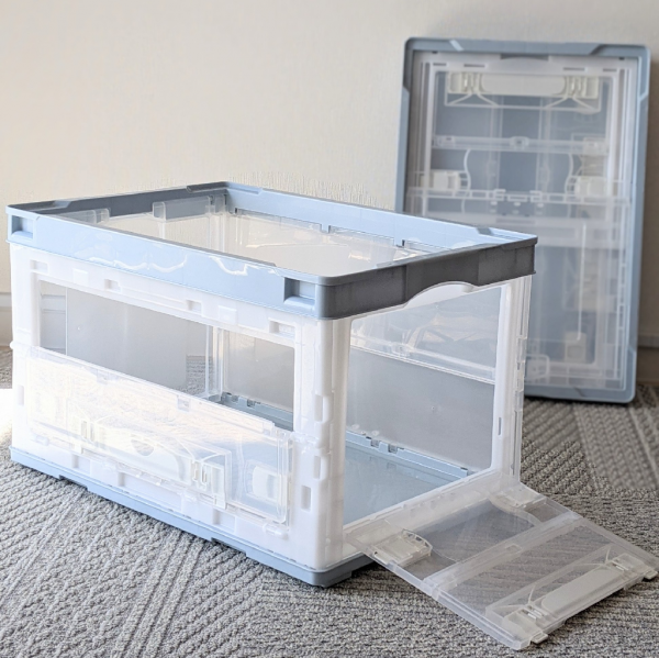 レビュー特典あり】収納ボックス 折りたたみコンテナー 両扉 50L 即納