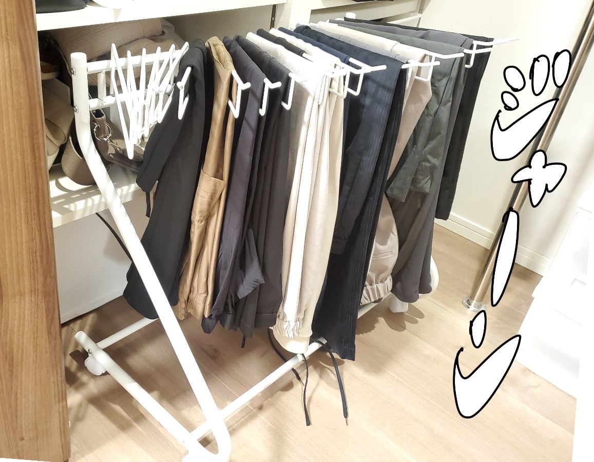 送料無料 通販  スラックスハンガー 20本掛け パンツハンガー パンツラック 衣類ハンガー