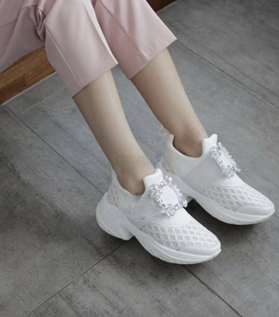 楽天1位 シリーズ累計10万足》 ロゴ有り ビジュー スニーカー ブランド