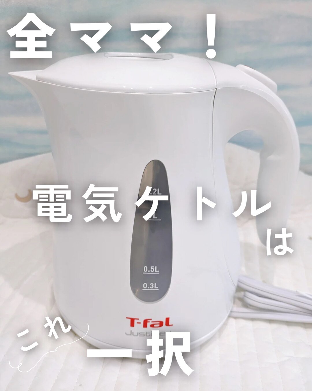 T-fal ティファール ジャスティン プラス490 ホワイト 1.2L KO4901JP