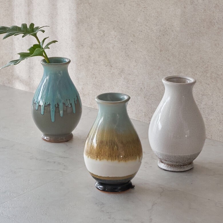 花瓶 ☆ 花器 花入れ オブジェ スモーキーカラー 花瓶 ☆ 花器 花入れ