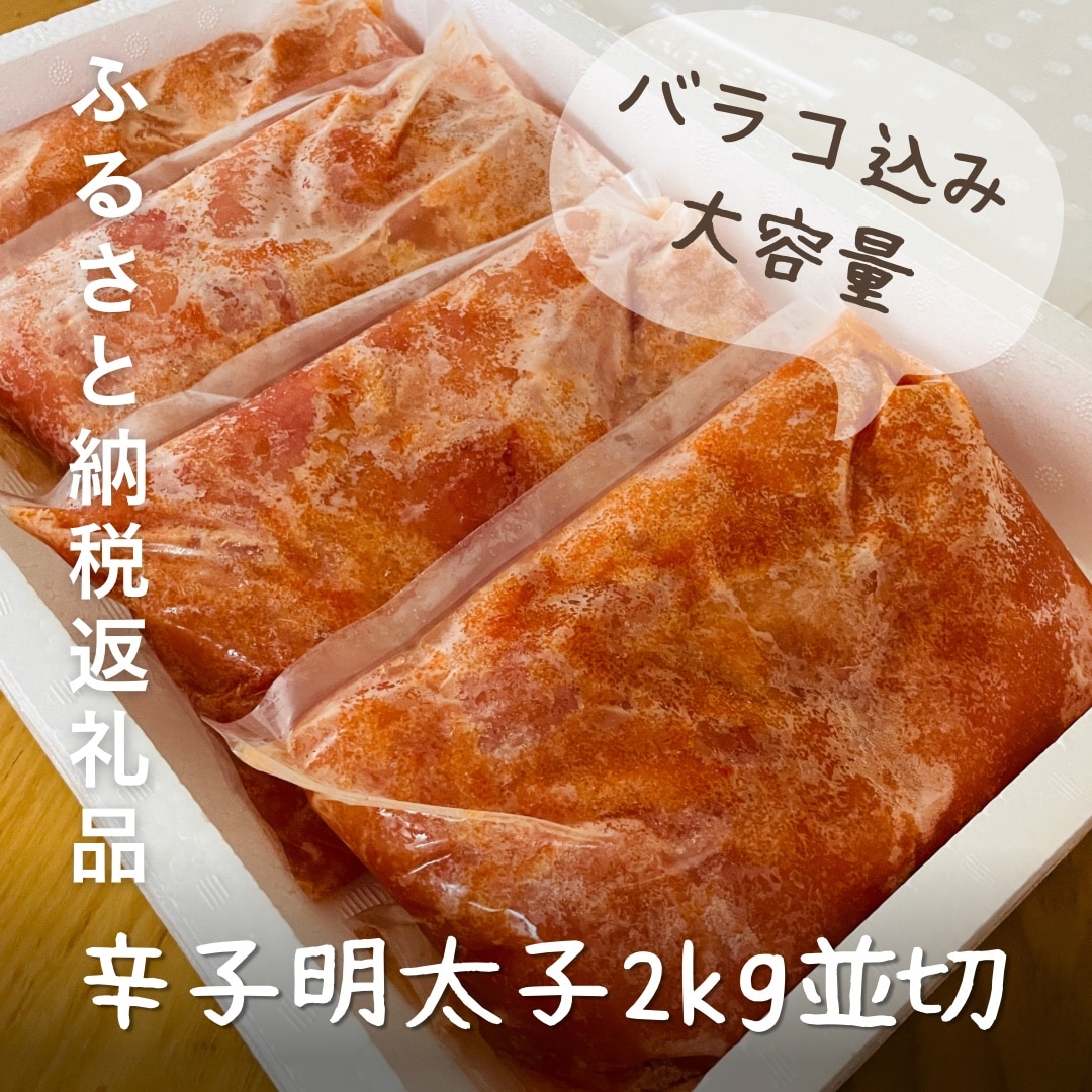 ふるさと納税】訳あり！本場福岡県田川市からの生活応援明太子2kg（1kg