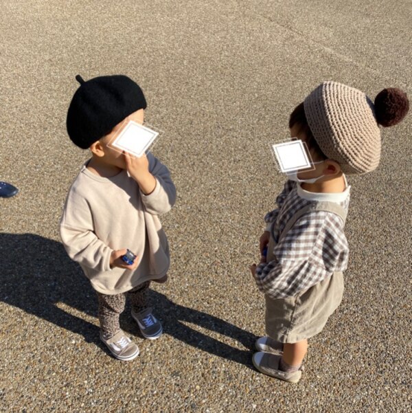 韓国子供服 Bella Bambina ベラバンビーナ Tシャツ トップス シンプル 男の子 女の子 キッズ Baby 赤ちゃん 秋冬コーデ 韓国ファッション 6m 12m 18m 60cm 70cm 80cm 90cm 100cm 110cm 1cm