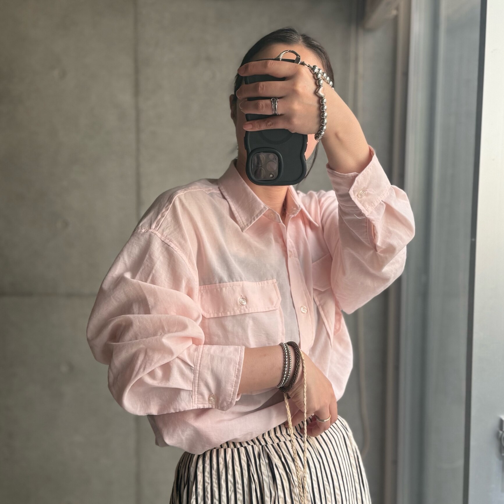 【yuki×for/cコラボ】速乾 UVカット ダブルポケット シャツ レディース シワになりにくい リサイクルポリエステル サスティナブル 春 夏 秋 M Lサイズ 洗濯可 for/c フォーシー ドキ子 コラボ 楽天room【メール便可】 - メイン画像 4