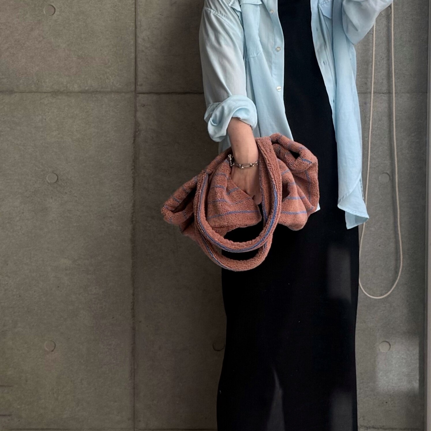 BONGUSTA ボングスタ トートバッグ NARAM TOTEBAG ナラム レディース ストライプ コットン ロゴ タオル地 鞄 カラー9色