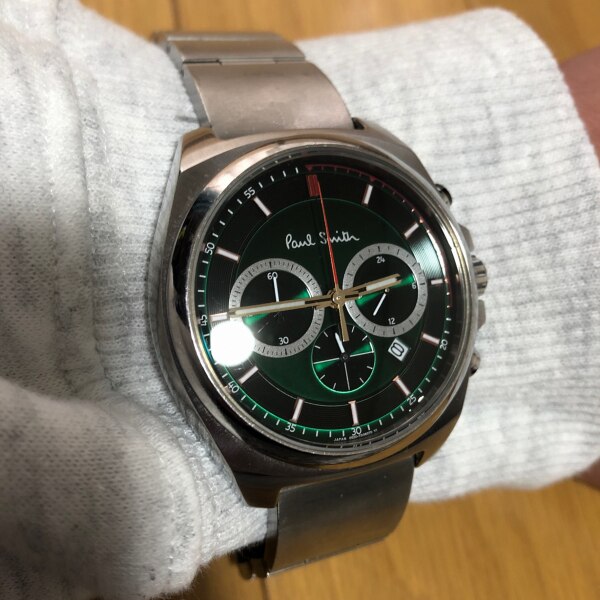 ポールスミス Paul Smith メンズ 腕時計 Final Eyes Chronograph ファイナルアイズ Ba4 612 43 グリーン アナログ クオーツ クロノグラフ