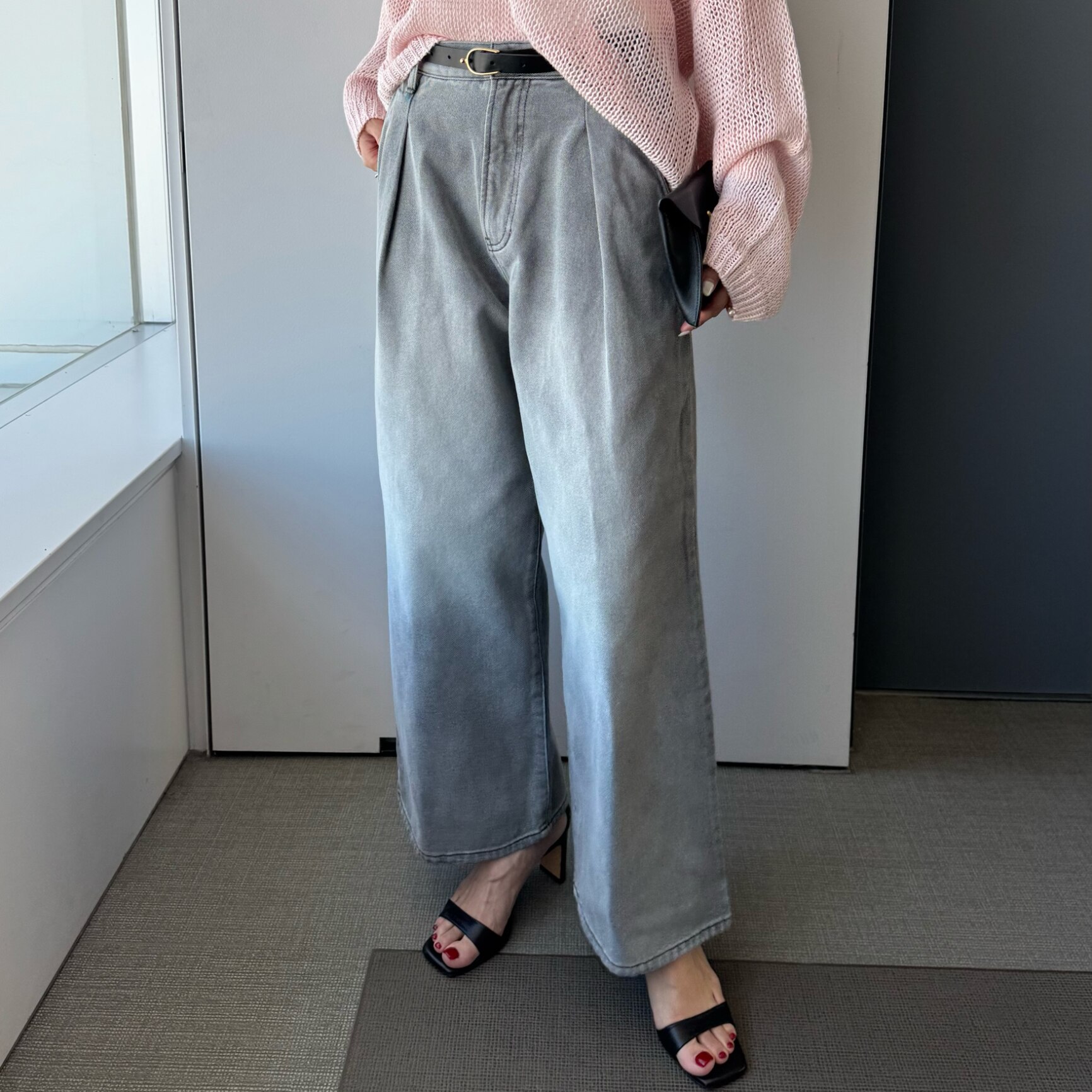 SALE／60%OFF】BABYLONE デニムタックパンツ バビロン パンツ ジーンズ
