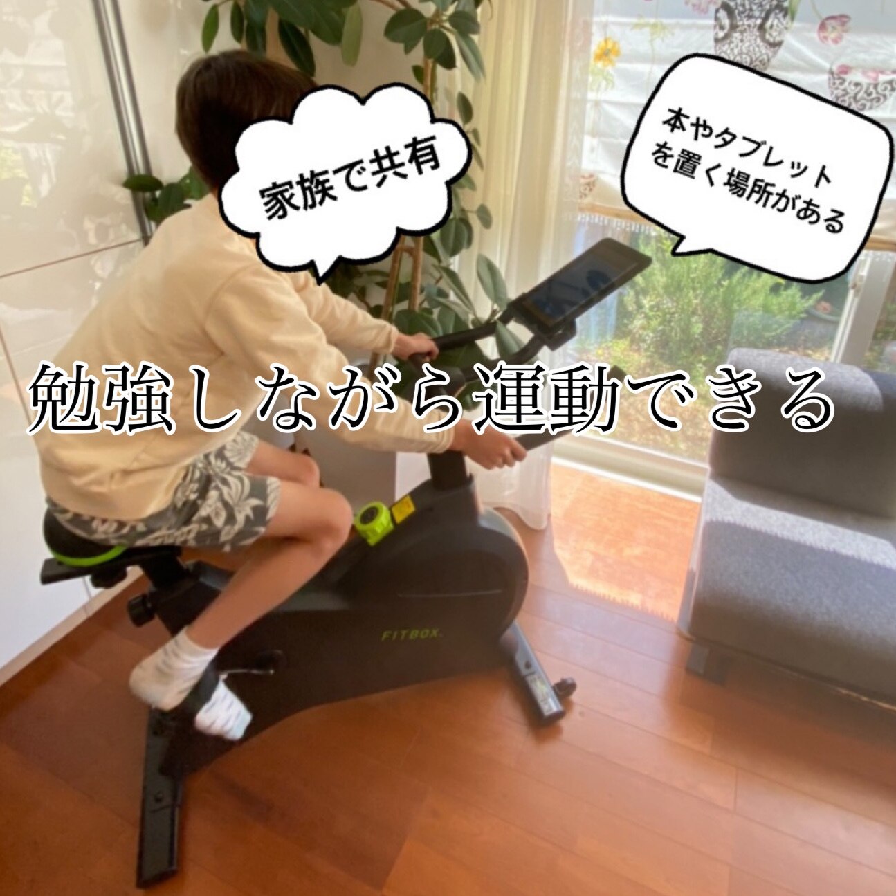 公式 FITBOX LITE】極静音 エアロバイク フィットネスバイク