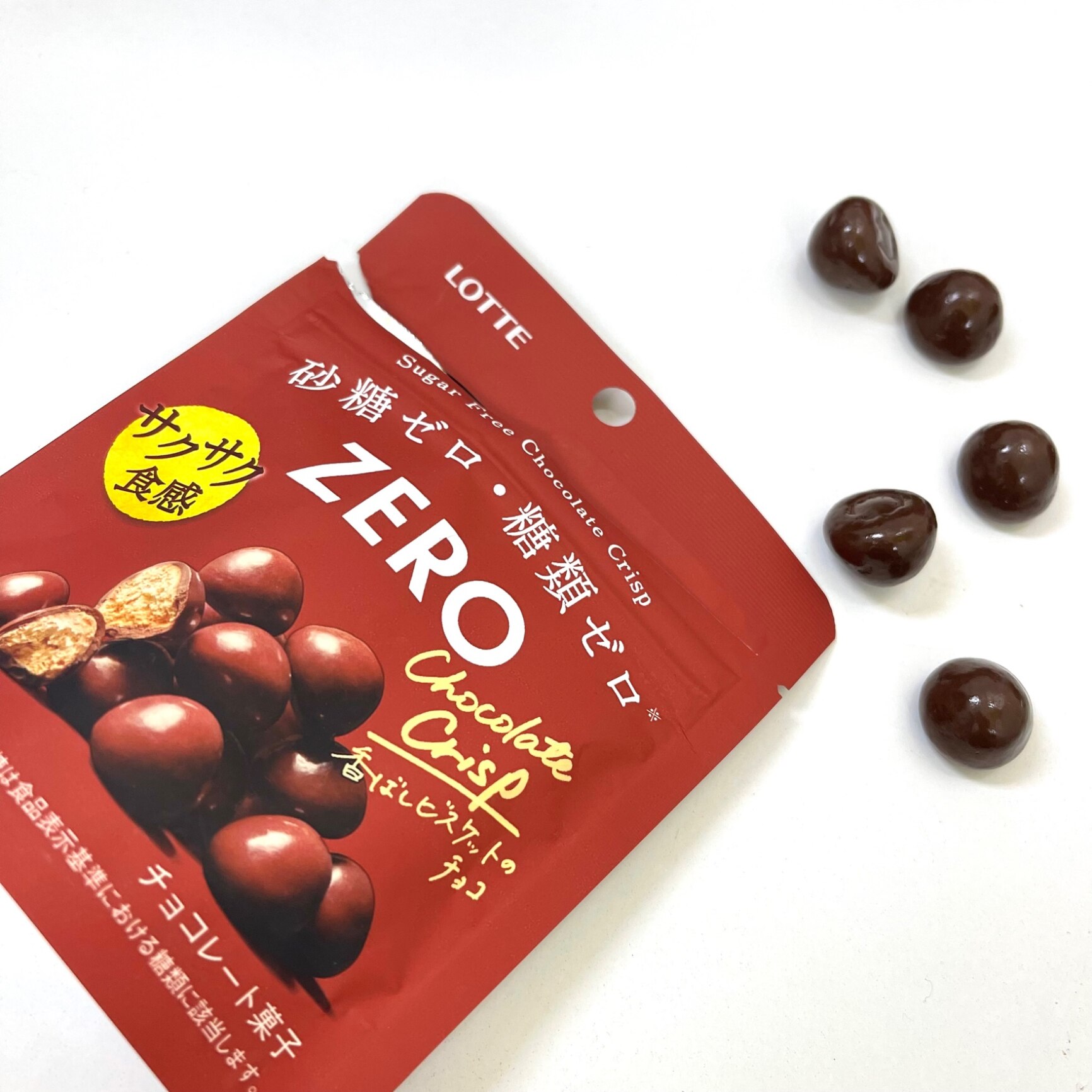◇ロッテ ZERO（ゼロ） シュガーフリー チョコレート クリスプ 28g【10