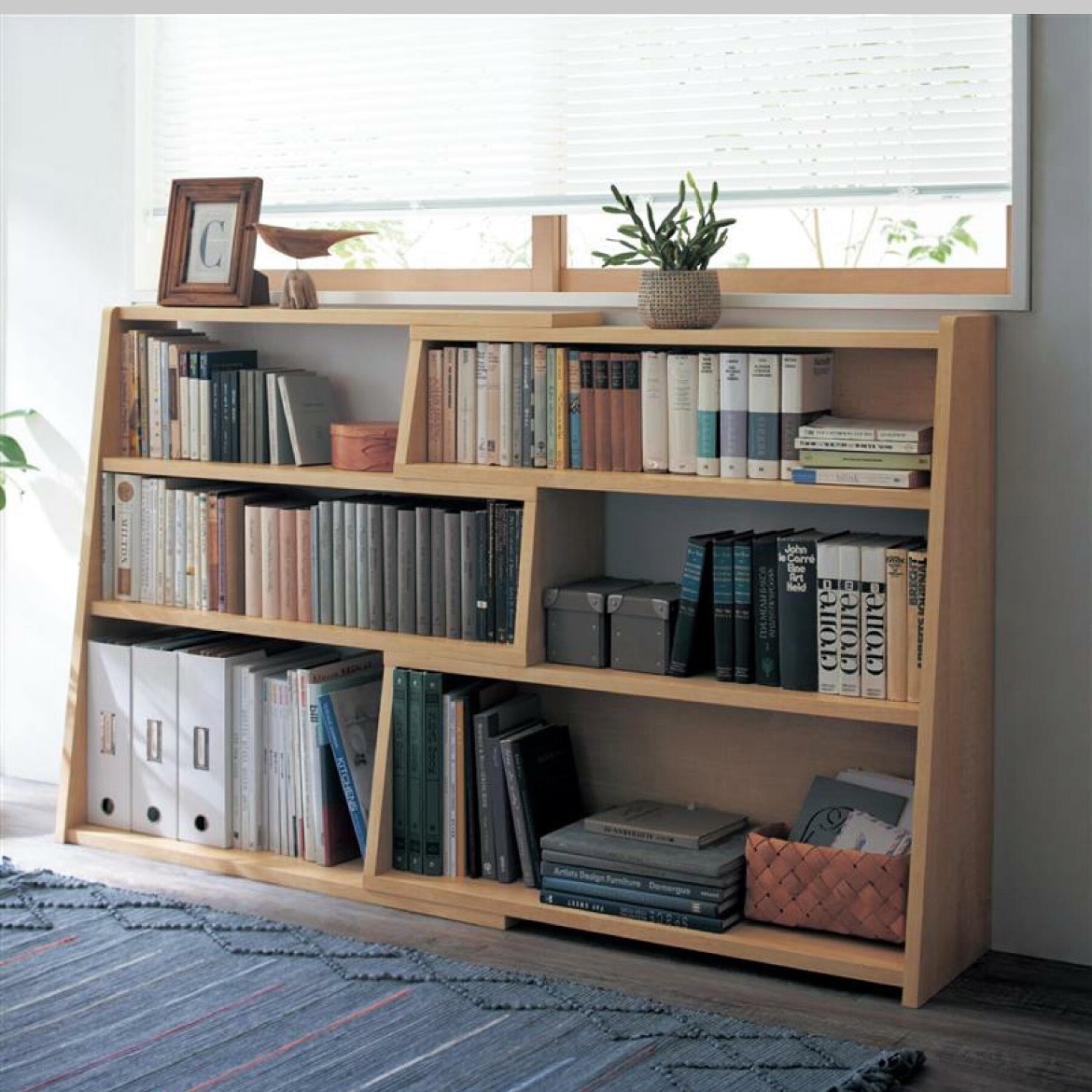 伸縮 腰高 本棚 | Bタイプ 幅90~150cm 奥行29.5cm 高さ89.5cm