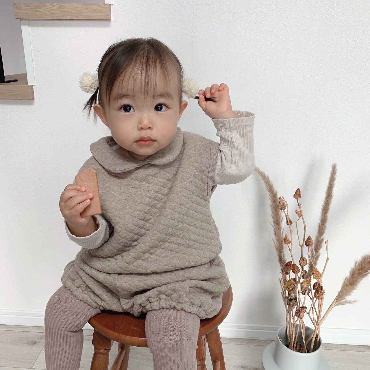 韓国子供服 bella bambina ベラバンビーナ baby キルティングベスト