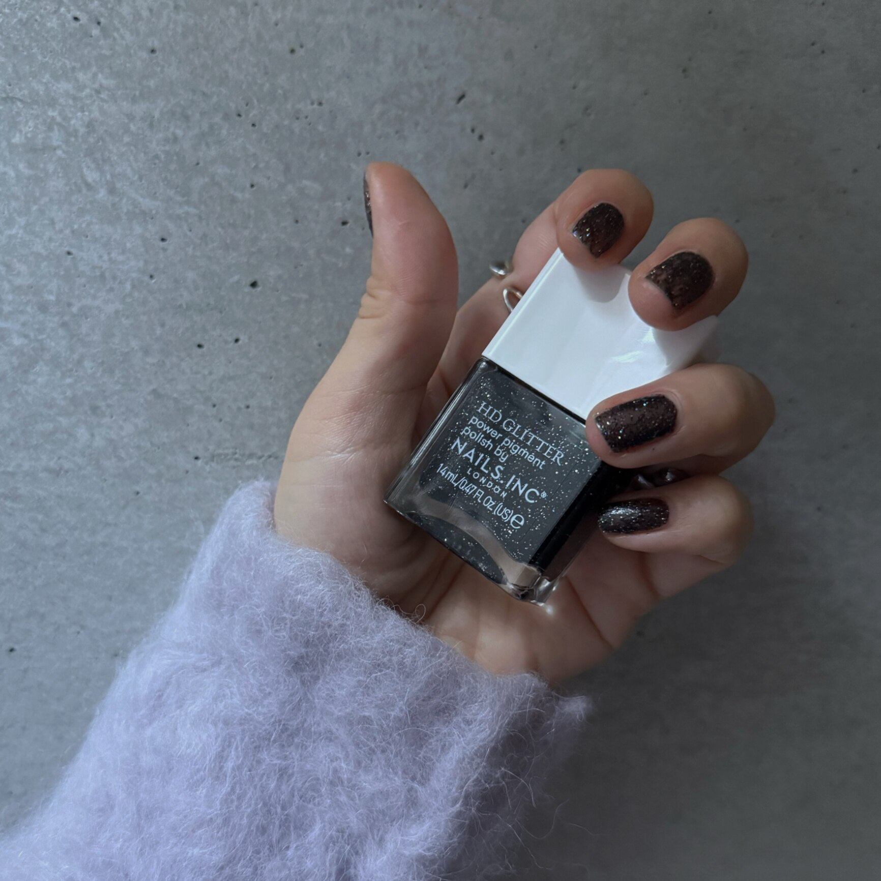 NAILS INC HD GLITTER Centre Focus ネイルズ インク ネイル マニキュア・ネイルポリッシュ ブラック - メイン画像 2