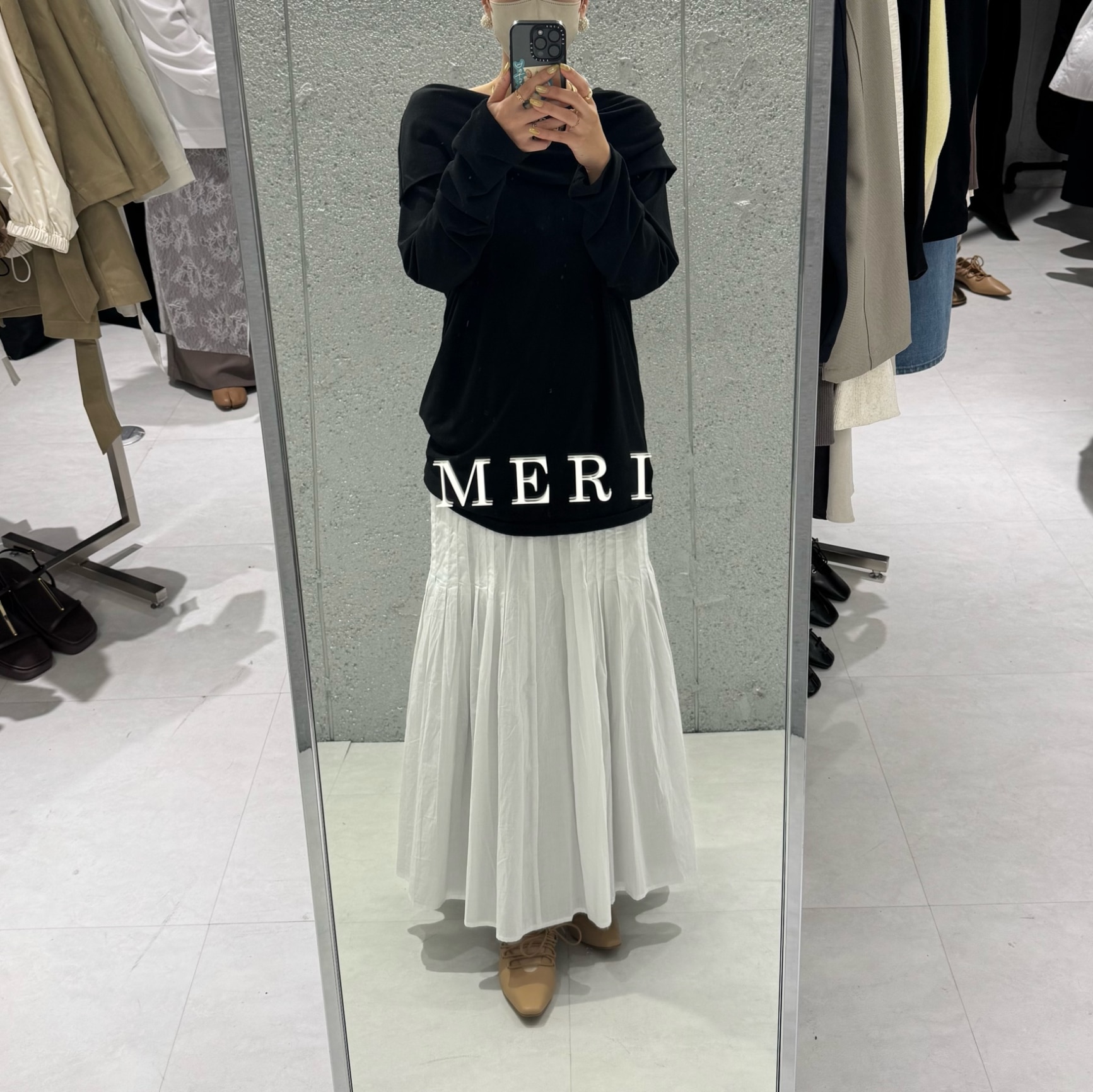 リバーシブルコットンフレアスカート ※5月23日20時ホワイト再販いたします※