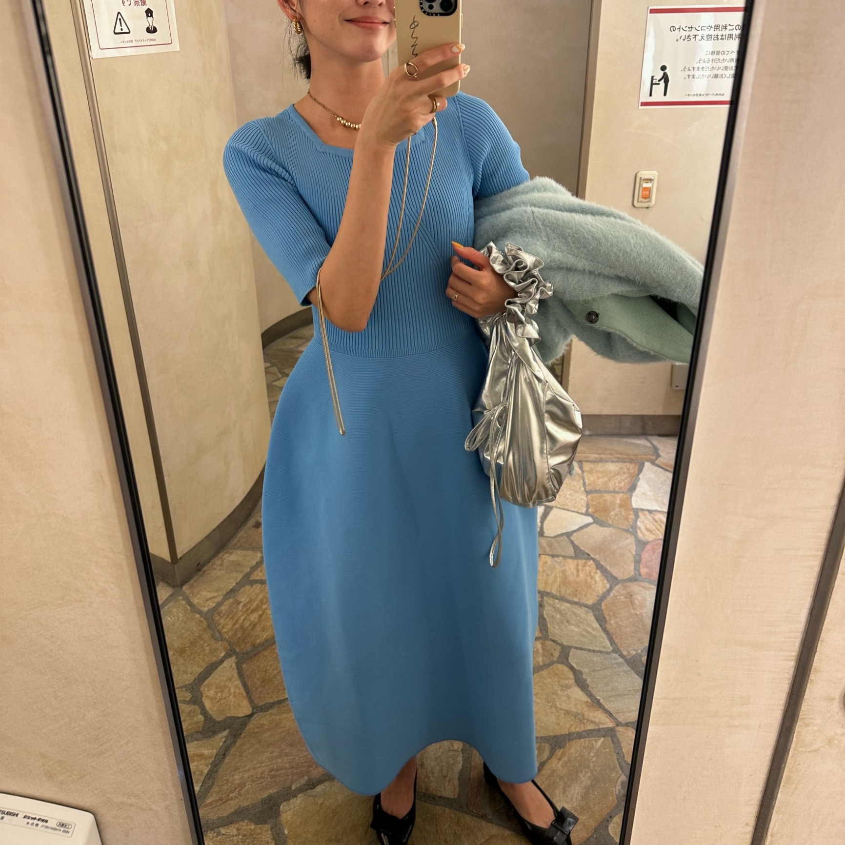 24SS♡アダムエロペ FEMME サステナブルビスチェニットワンピース