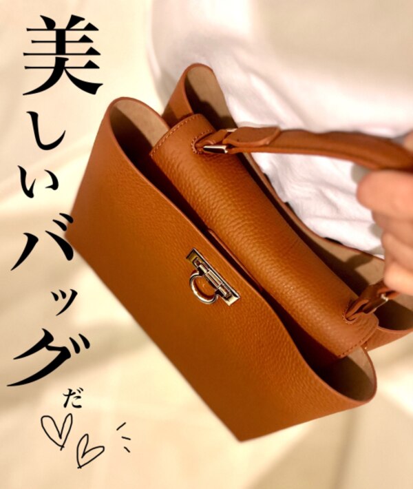 シンプルな美しさと使いやすさと安心感｜ 本革 ハンドバッグ 2way 