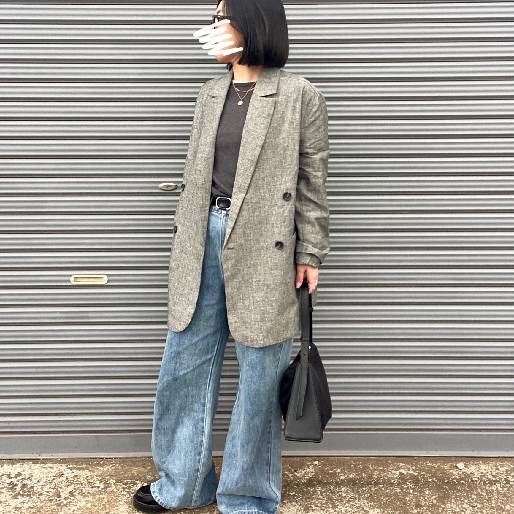 麻混ライトジャケット