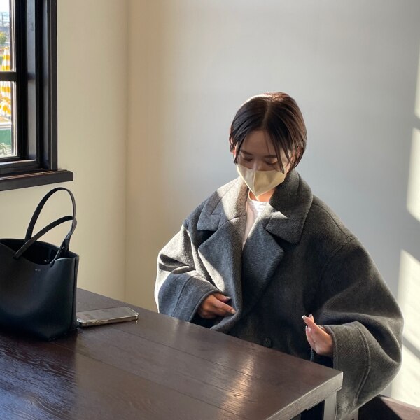 即納】CREDONA クレドナヘリンボーンミドルコート 1422600117【2022AW 