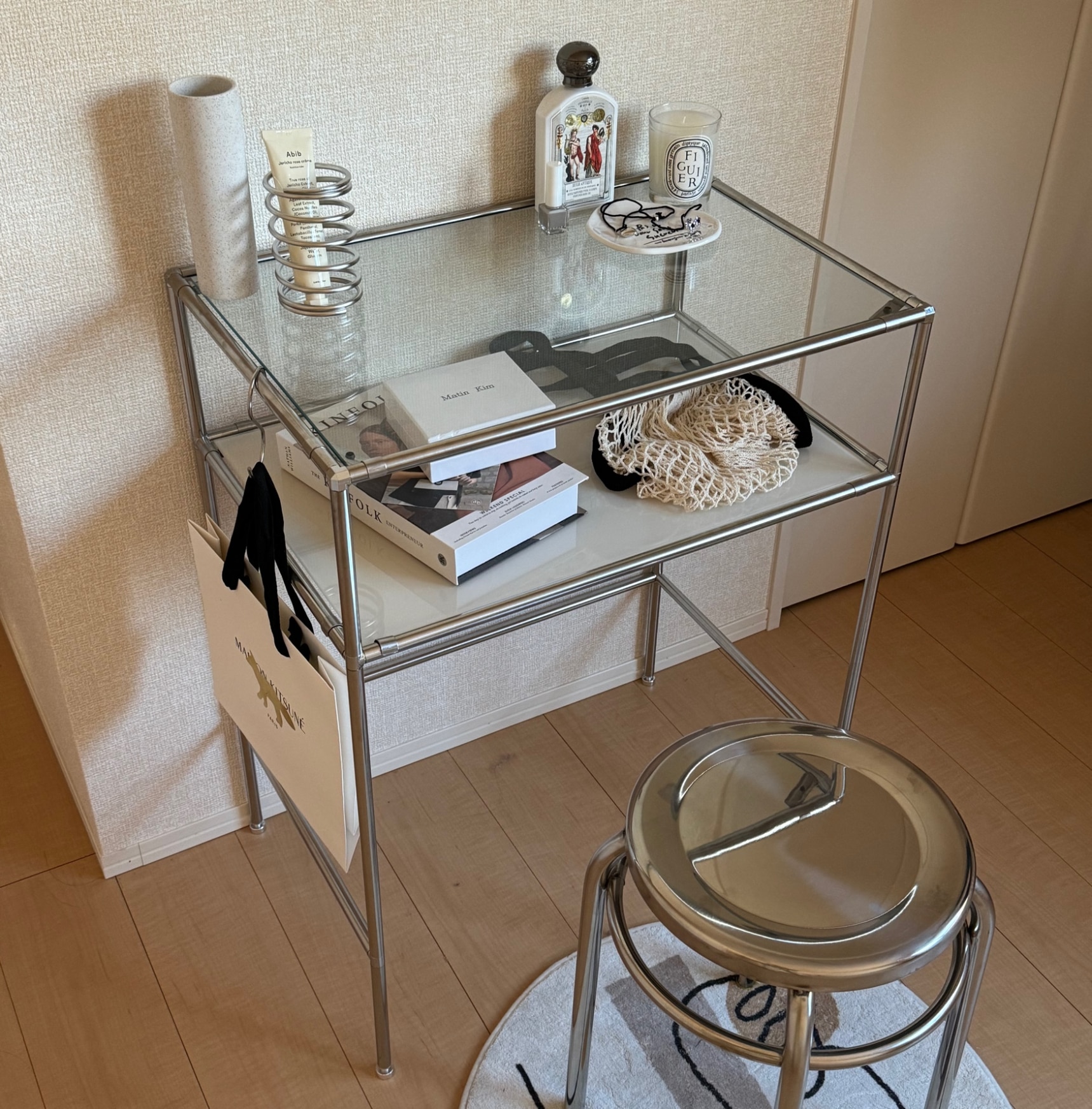 O'gre オグレ モジュールステンレスドレッサー 韓国インテリア ガラス