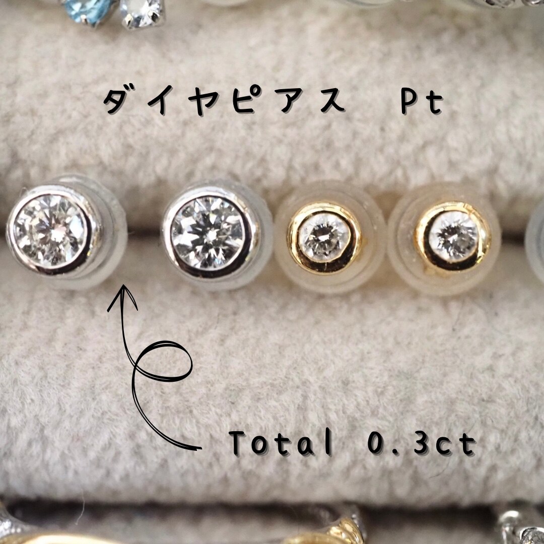 日本正規品 ☆0.30ct☆✨ダイヤモンドプラチナフラワーモチーフピアス