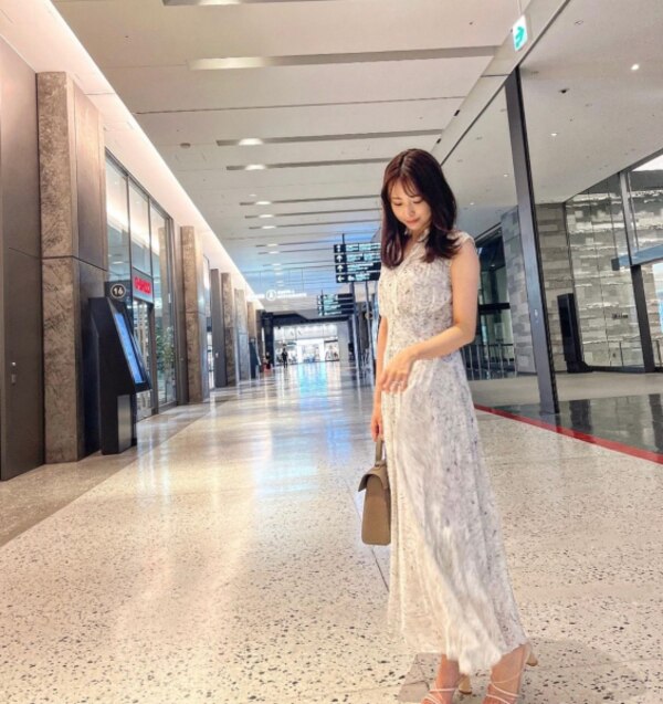 SALE／50%OFF】FRAY I.D ラインアートシフォンクレープワンピース  