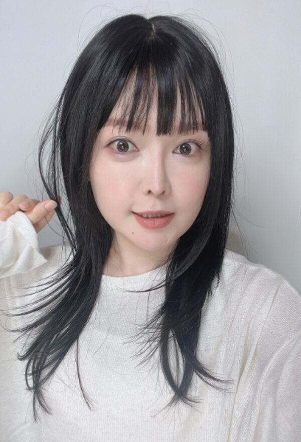 総手植えフルウィッグ) ロングミディアム ハグパーマ（モースト原糸 