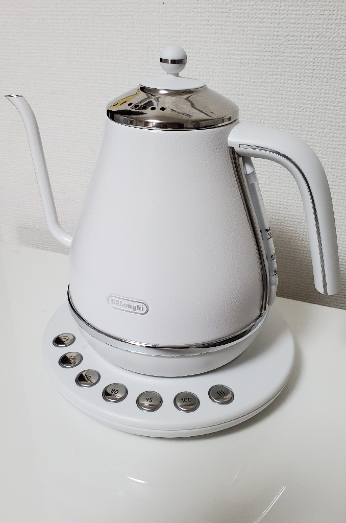 デロンギ KBOE1230JW 温度調節電気ケトル アイコナ 1000ml 白