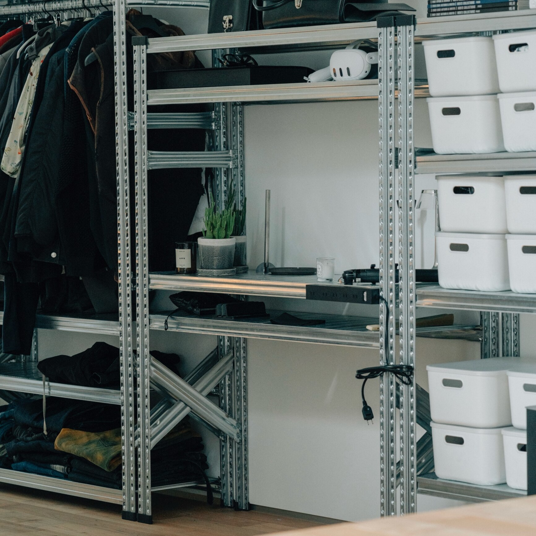 メタルシステム　ラック　★できれば直接取引希望★ METALSISTEM メタルシステムラック 4段タイプ 幅98cm スチール製