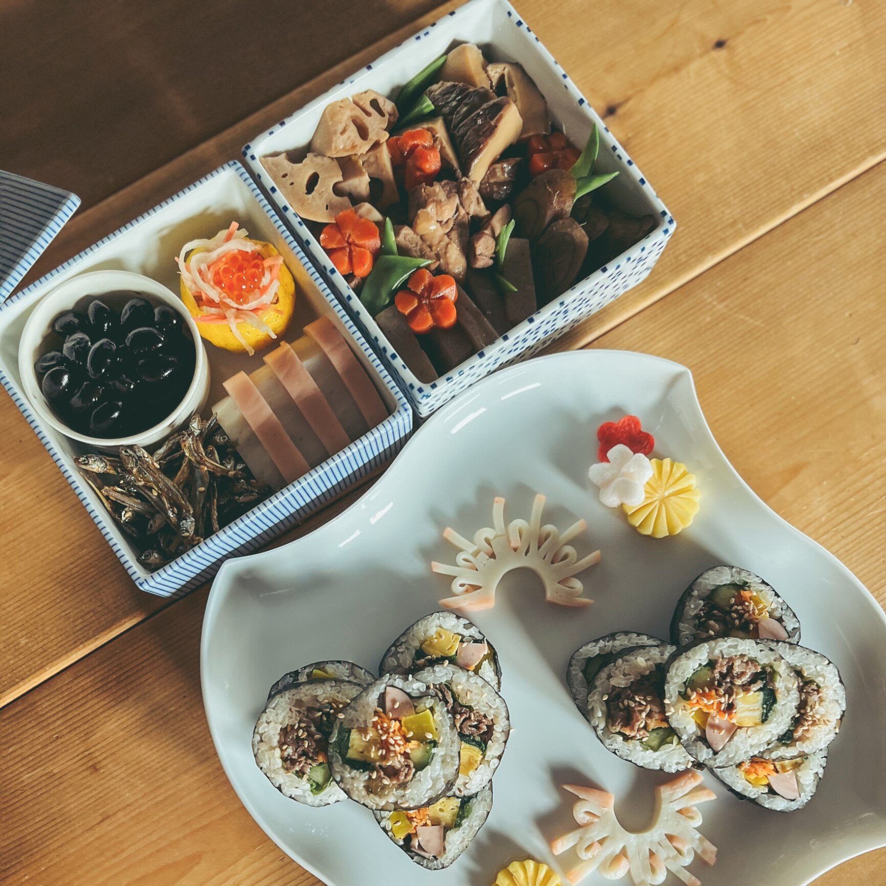 タイム アンド スタイル 重箱 中 蓋 呉須　 　4点セット 楽天市場】タイム アンド スタイル / 重箱 中 蓋 呉須 [TIME