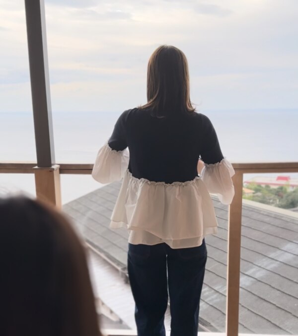 SALE／20%OFF】UNITED ARROWS フリル コンビ 8SL ニット ユナイテッド  