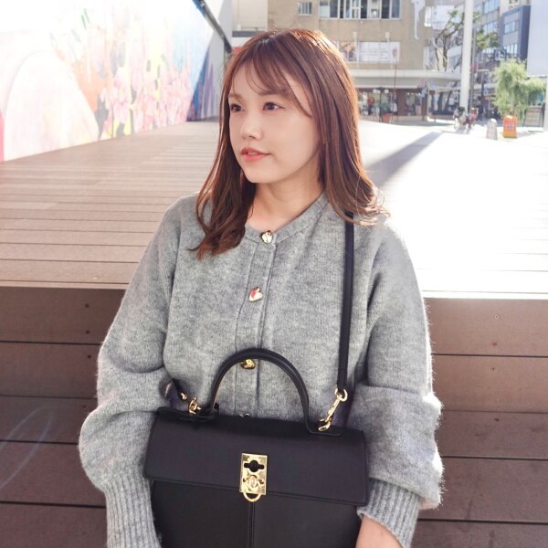 SALE／50%OFF】natural couture ハート釦クルーネックカーディガン 