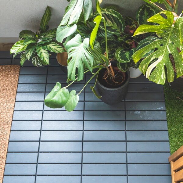 IKEA イケア フロアデッキ 屋外用 9 ピース v0010 RUNNEN ルッネン 花 