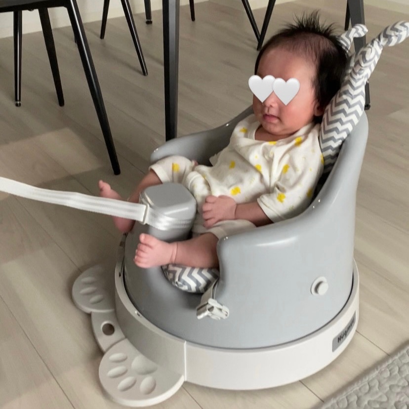 \ブラックフライデー限定特価27日まで／ ベビーチェア クッション テーブル付き Hugmuu ハイチェア ローチェア テーブルチェア バス