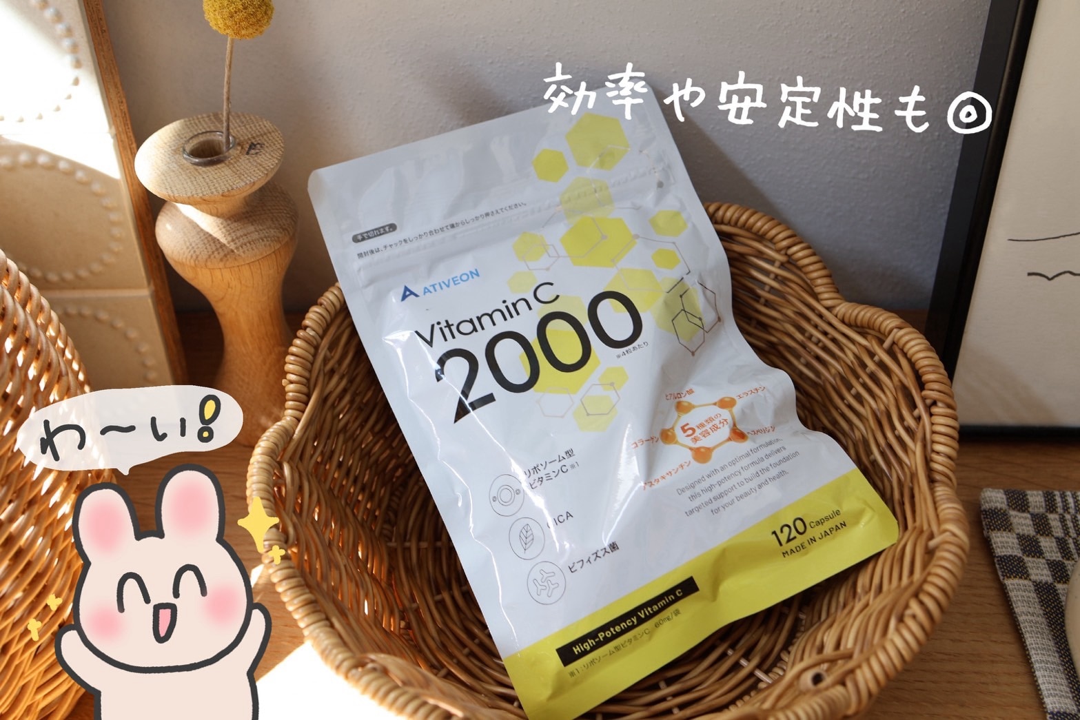 ATIVEON リポソーム ビタミンC 2000mg 高吸収 持続型 日本製 美容