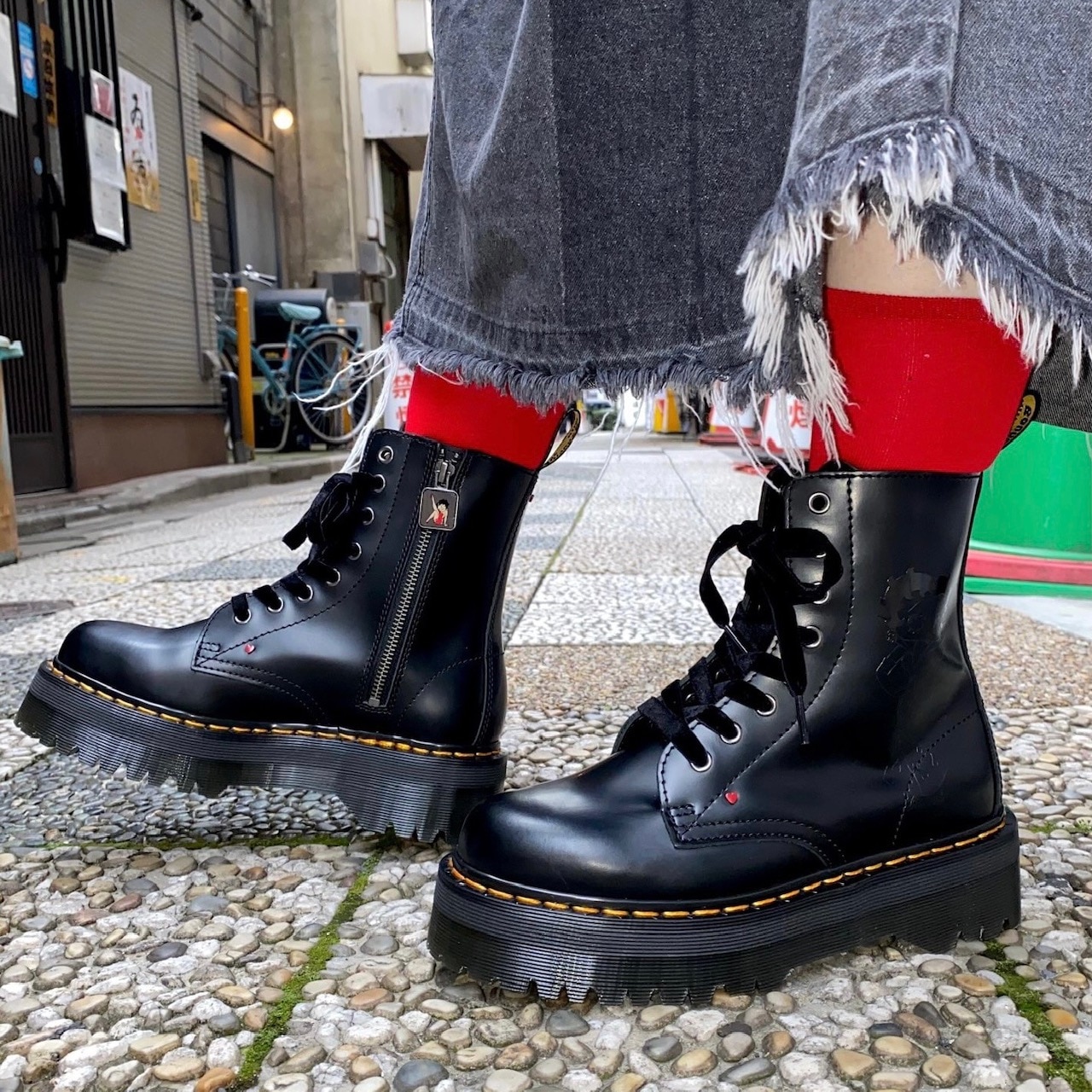 激レア】Dr.Martens JADON HDW UK3 黒 厚底 8ホール-