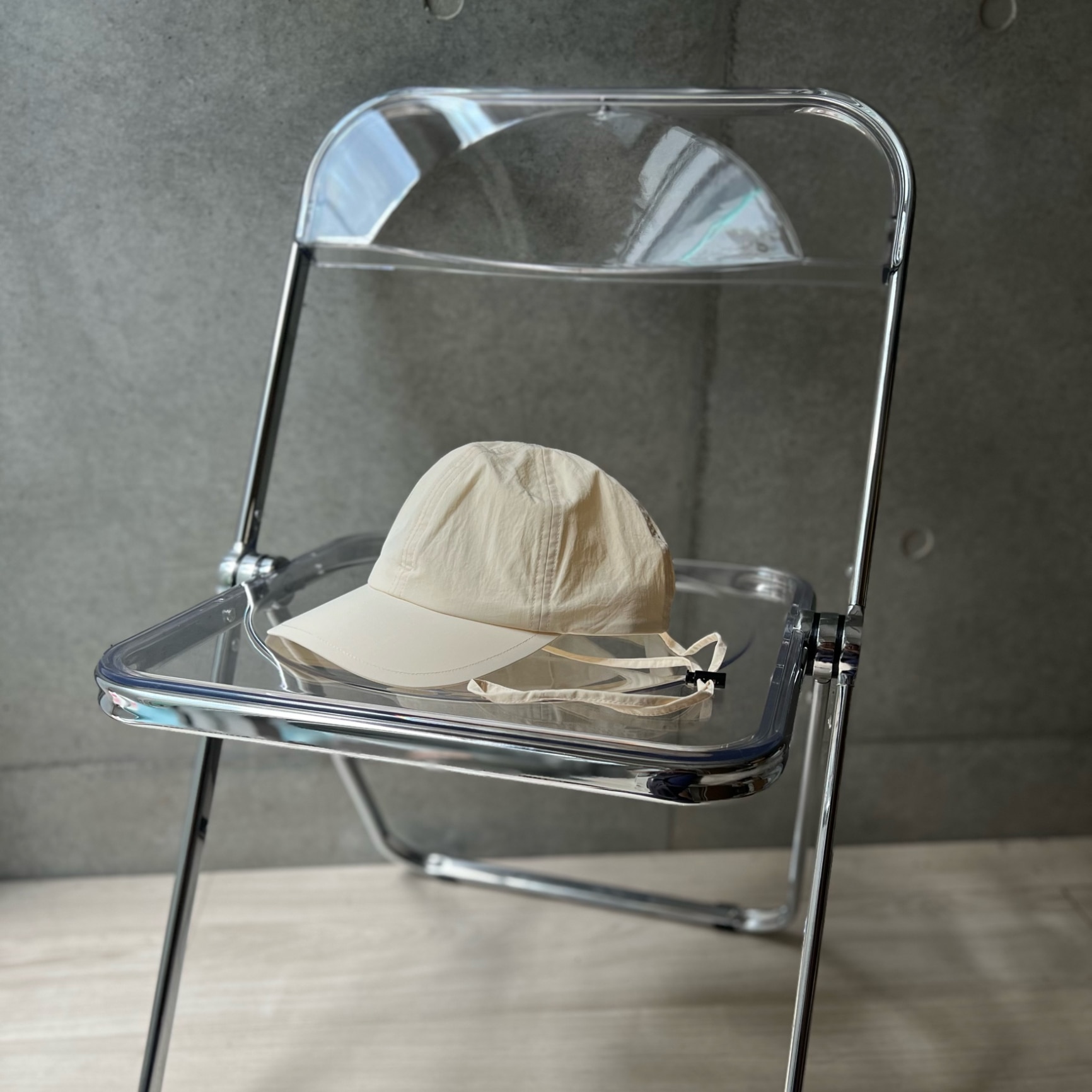 撥水 UVカット ストラップ付き キャップ レディース 帽子 2WAY 取り外し可 調整可 リサイクルナイロン エコ 25S/S 春 夏 秋冬 オールシーズン FREEサイズ 洗濯可 for/c フォーシー 楽天room【メール便可】 - メイン画像 1