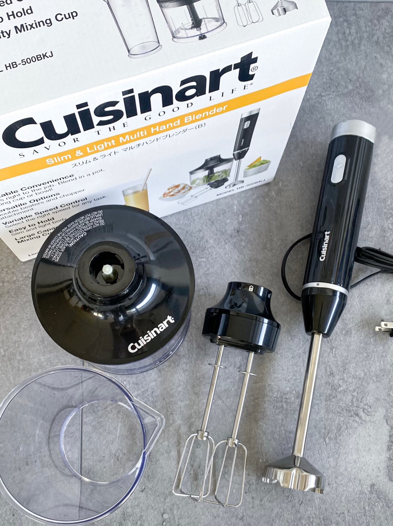 Cuisinart マルチハンドブレンダー HB-504KJ スリム＆ライト マルチハンドブレンダー HB-504WJ・HB-504KJ