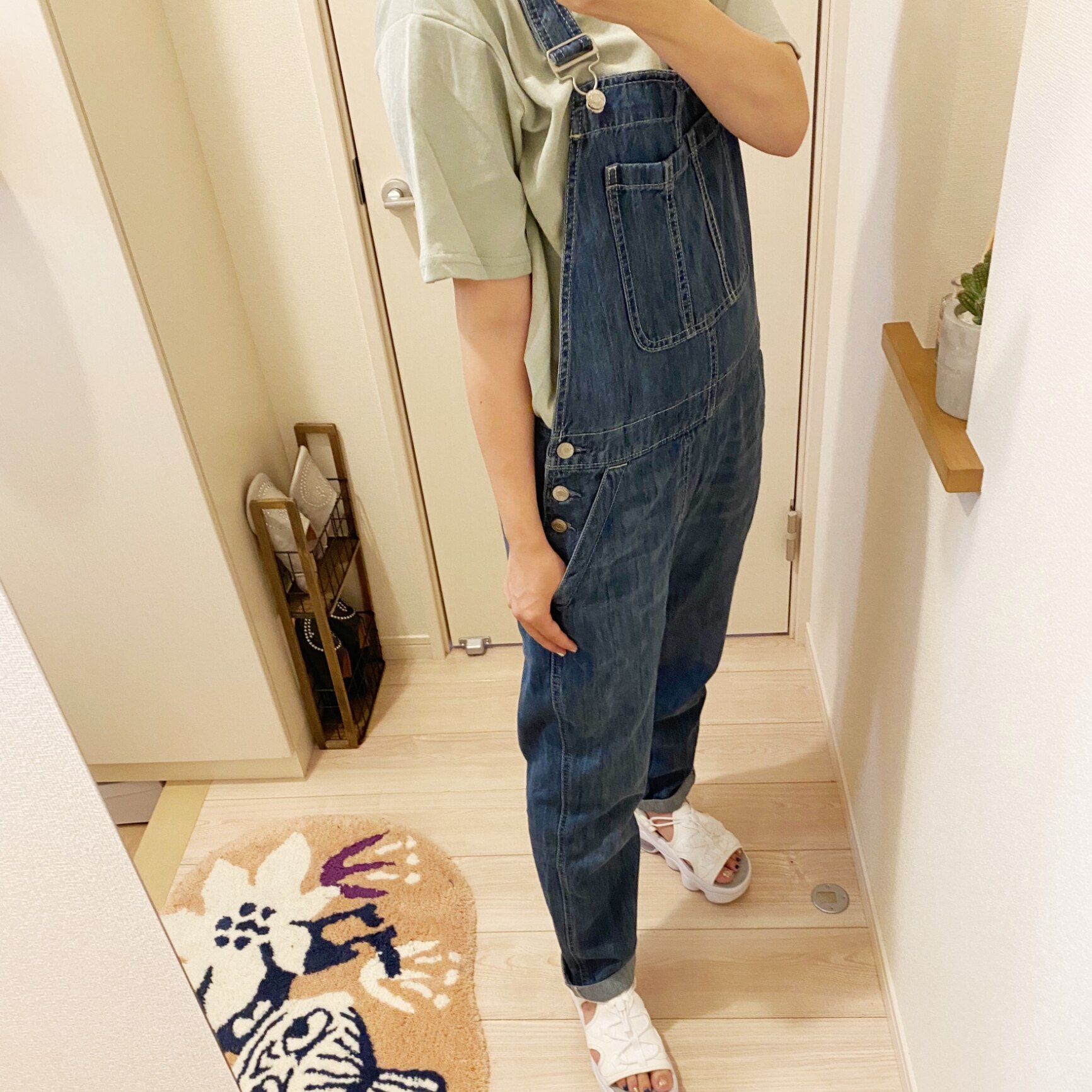 SALE／50%OFF】GAP (W)リラックスデニム サロペット ギャップ