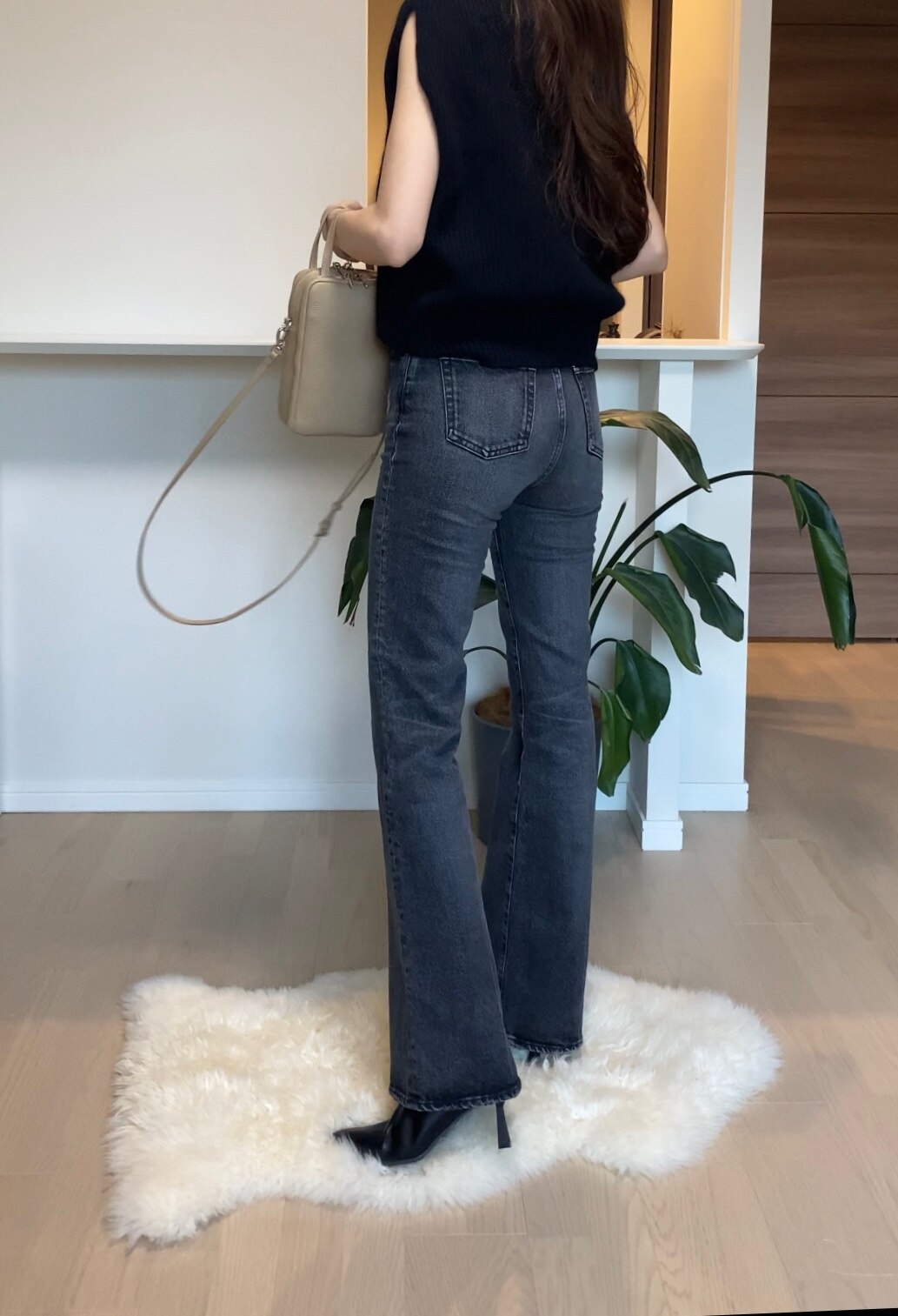 MOUSSY MVS BLACK FLARE(L) / ロングサイズ マウジー パンツ