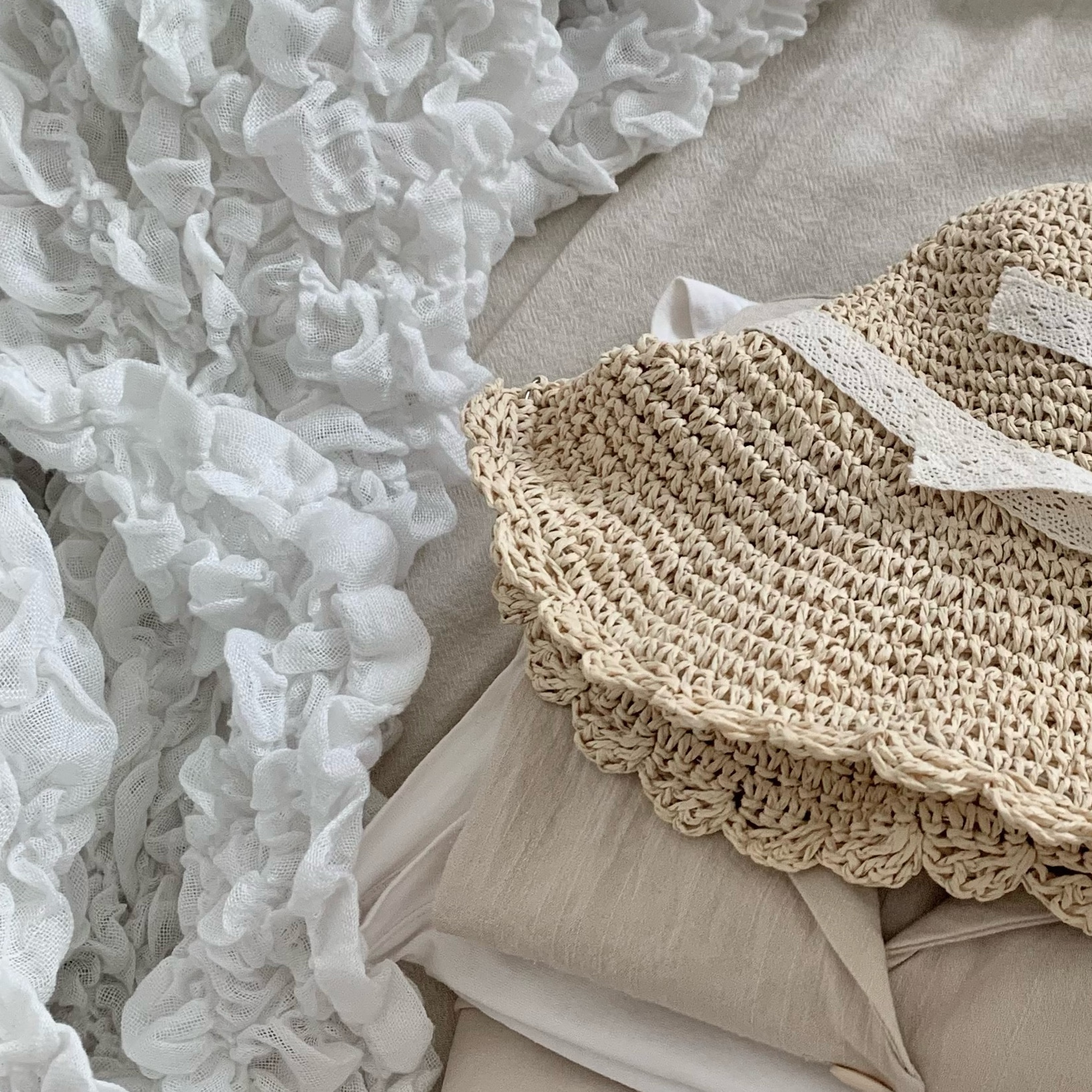 IKEA OFELIA オフェーリア ホワイト 白 2枚セット カバー 毛布