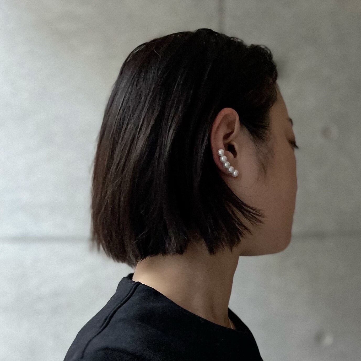 本真珠/6-7mm 5連 本真珠 イヤリング イヤーカフ パールイヤーカフ ラインピアス 淡水真珠 淡水 湖水パール おしゃれ 女性 シンプル カジュアル 大人カジュアル 上品 6mm 7mm 真珠 パール ご褒美ジュエリー ご褒美