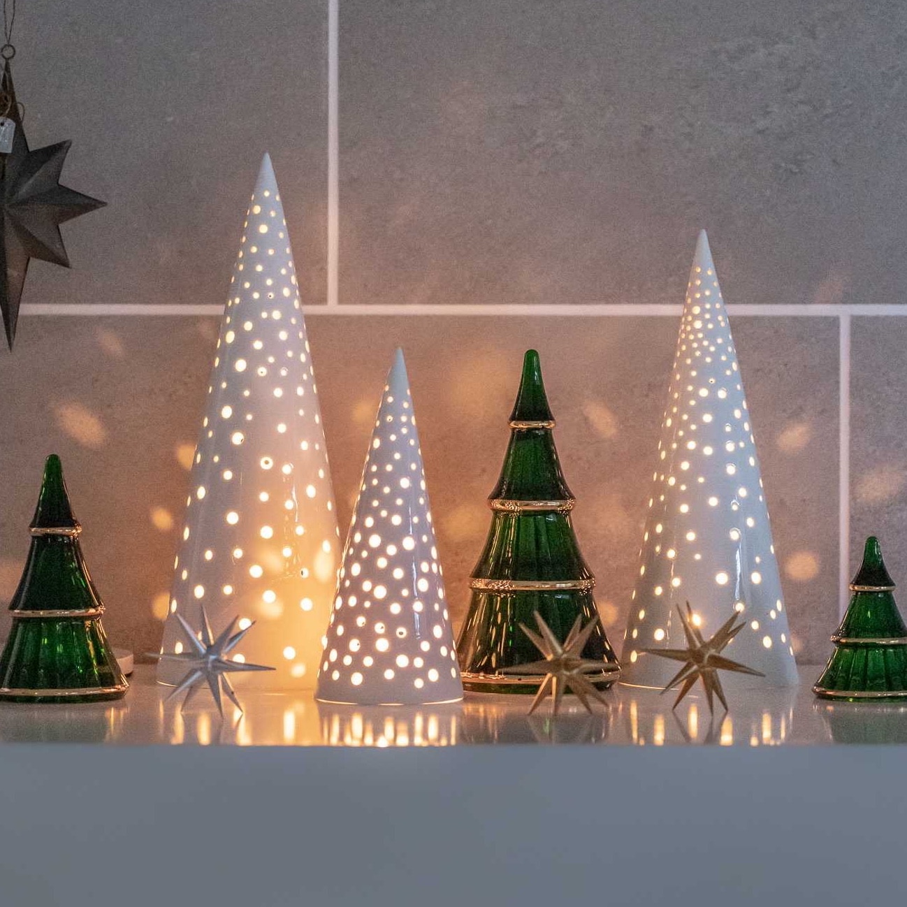 HOLMEGAARD ホルムガード ガラスのクリスマスツリー グリーン XLサイズ