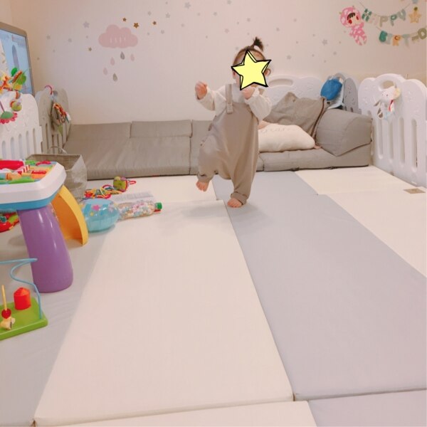 プレイマット ベビー 冬 床暖房対応 折りたたみ 赤ちゃん140 200 4cm 