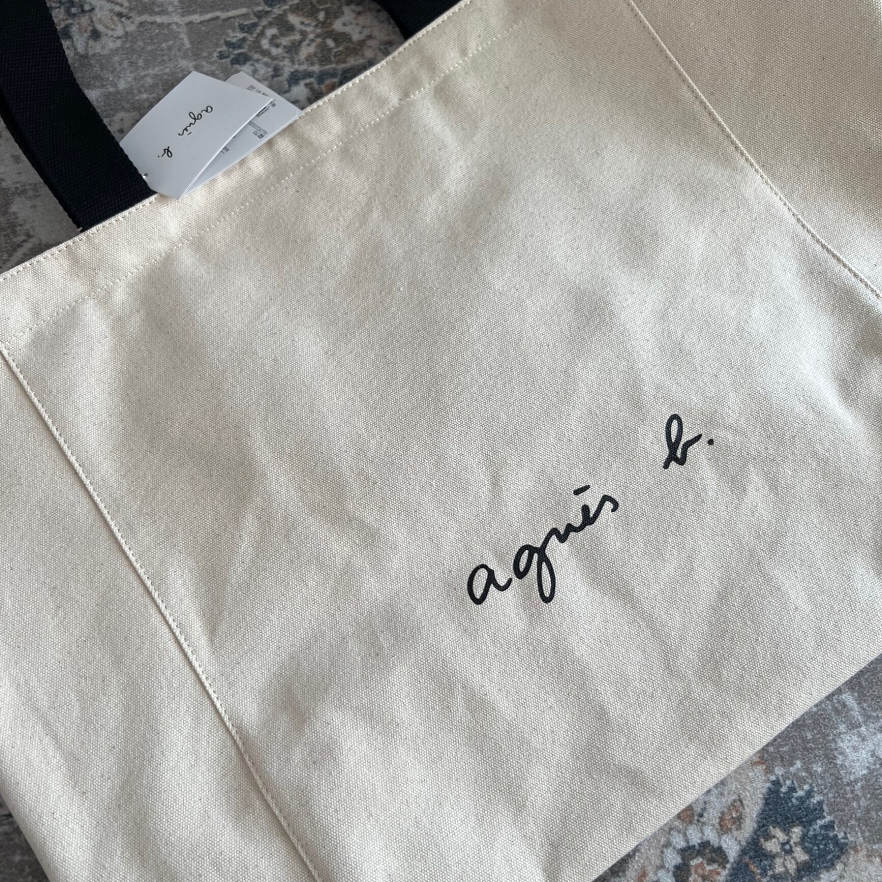 agnes b. VOYAGE 【ユニセックス】WEB限定 2wayロゴビッグトートバッグ 