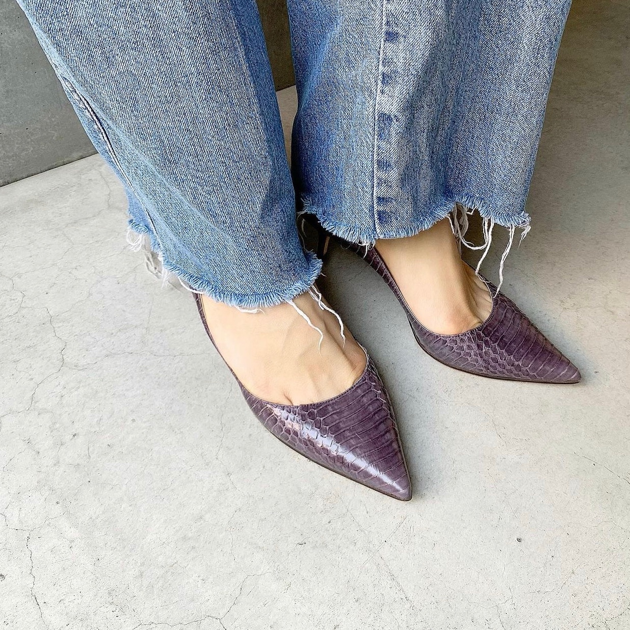 ＼スーパーセール！通常価格の【30%OFF】+ポイント2倍 現品限り／ジミーチュウ JIMMY CHOO パンプス 靴 パイソン ポインテッドトゥ 36 ダークブラウン系[レディース 23cm オールシーズン][中古楽天SS限定大特価]★23UJ61