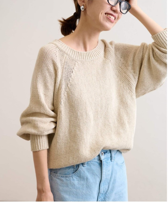 SALE／30%OFF】リネンコットンラグランニット FRAMeWORK