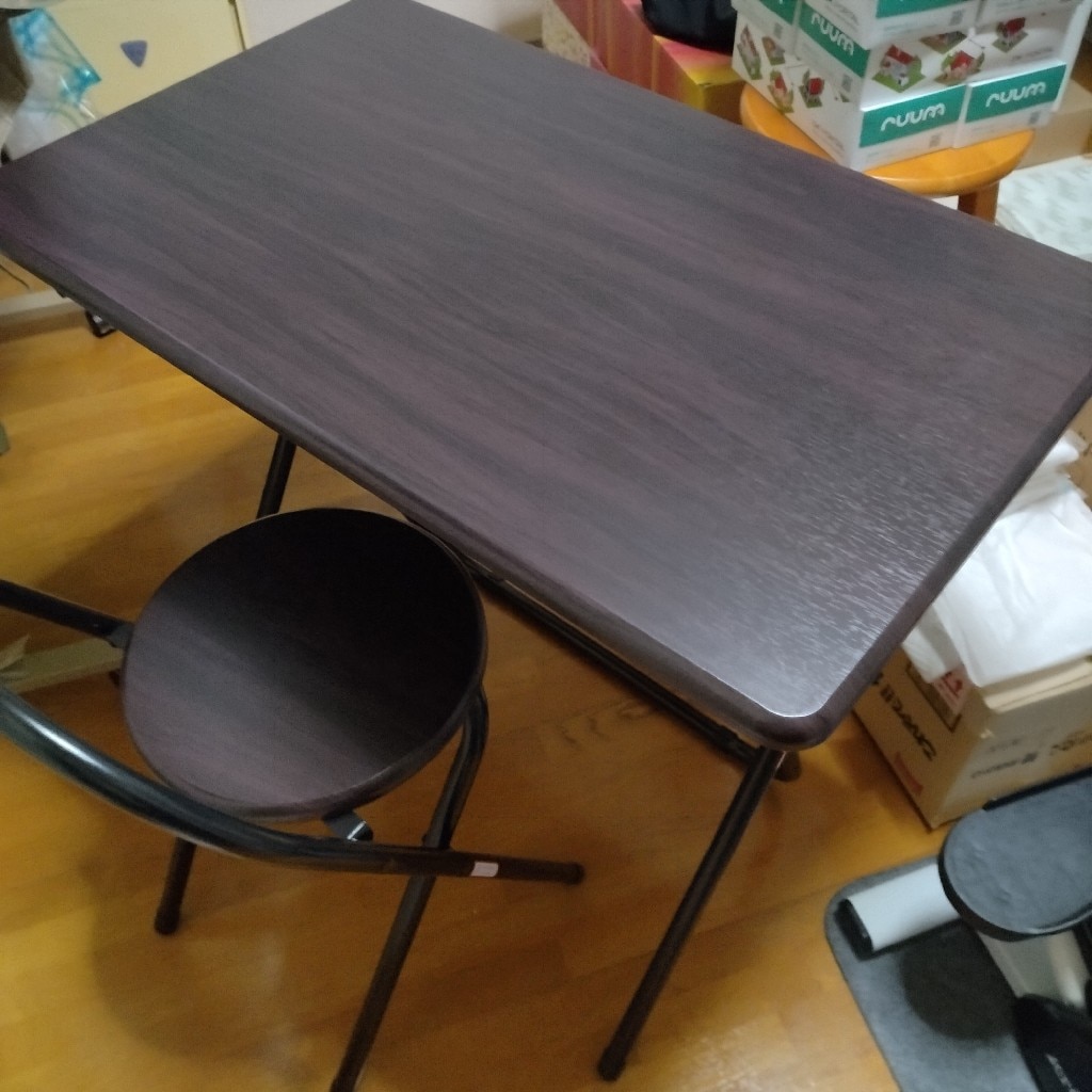 【特価商品】ナカバヤシ 折りたたみデスク&amp;チェア ダーク木目 FDC-101DM 41AOwkvvLFL.jpg