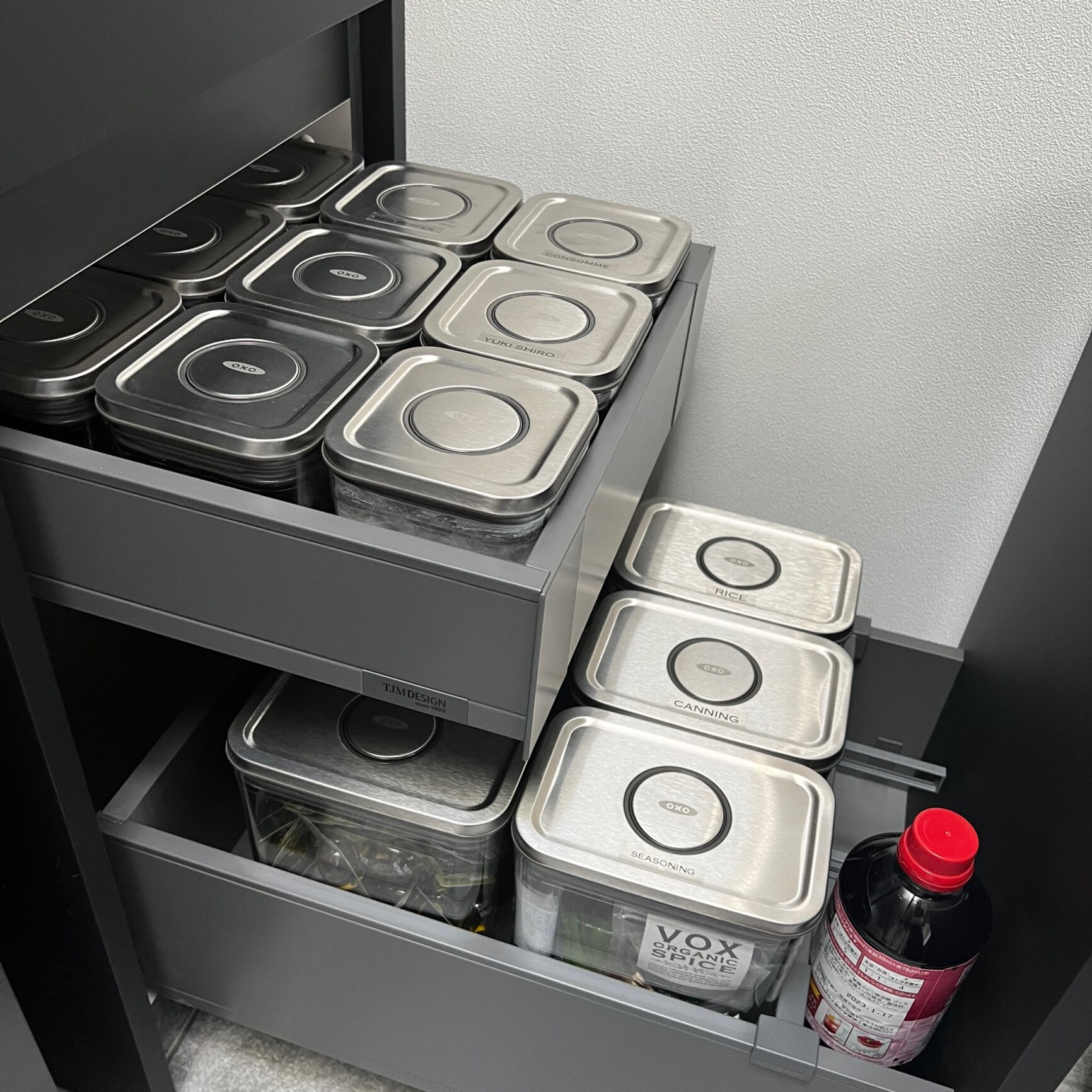 OXO oxo オクソー ステンレスポップコンテナ スモールスクエア ミニ 0.4L ステンレス 保存容器 プラスチック 密閉容器 調味料