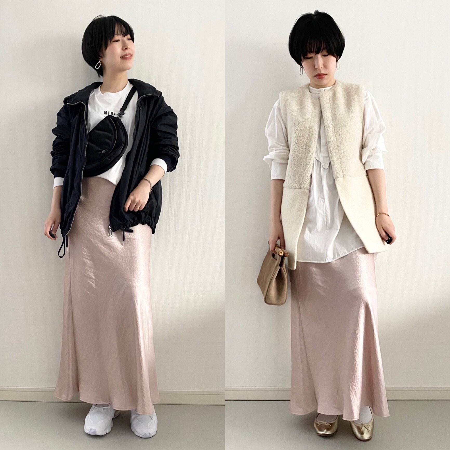 ADAM ET ROPE' FEMME マーメイドラインサテンスカート