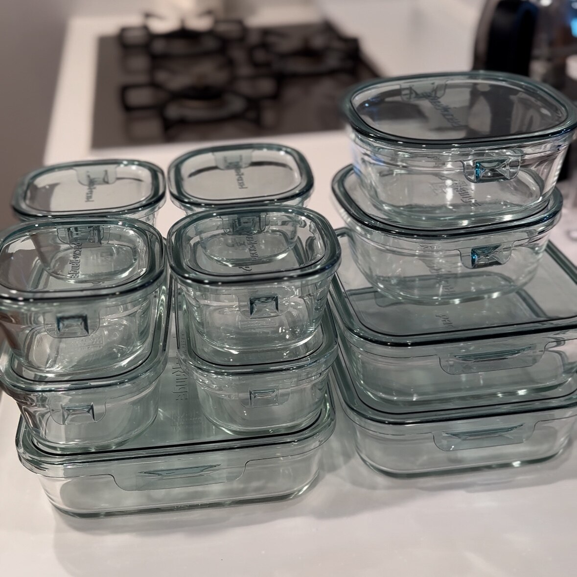 ★最安値挑戦★ iwaki 保存容器 耐熱ガラス ガラス 密閉 耐熱皿 耐熱容器 11点セット ガラス グリーン PSC-PRN11G ...