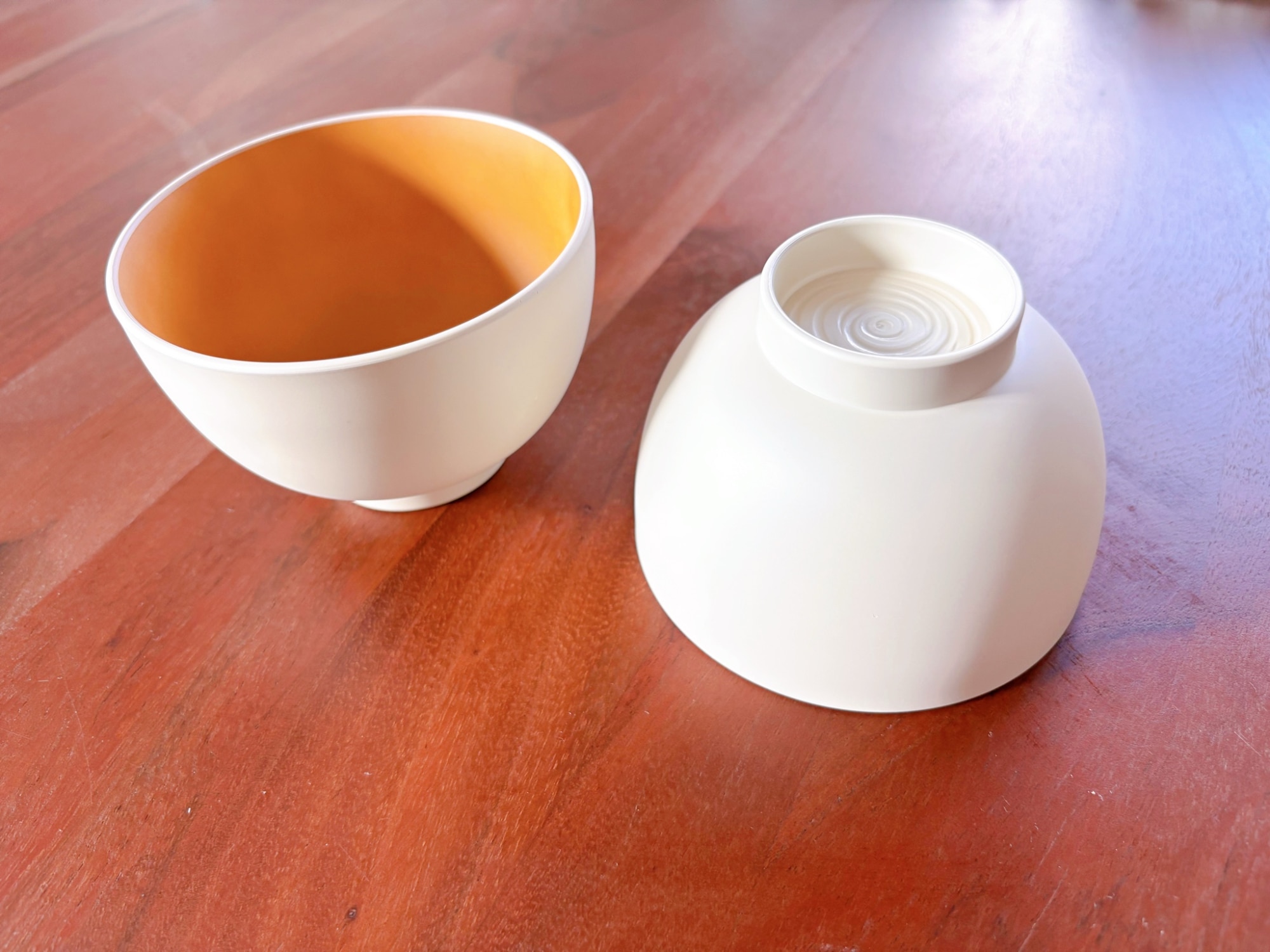 お椀 食洗機対応 汁椀 電子レンジ 味噌汁 日本製 和食器 スタッキング シンプル 北欧 割れない 軽い 樹脂製 電子レンジ＆食洗機が使える 汁椀 370ml／bon moment ボンモマン